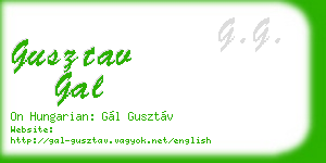gusztav gal business card