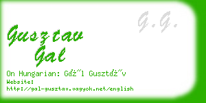 gusztav gal business card